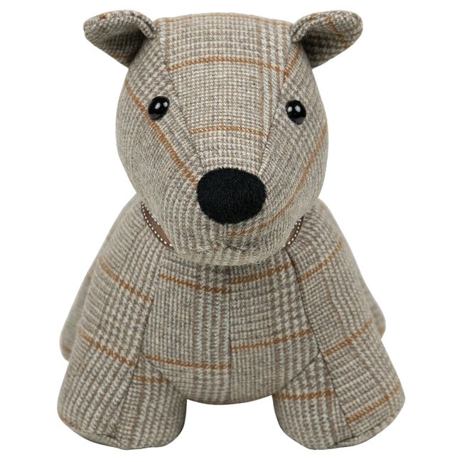 Mars & More Deurstopper Hond staand ruit 30,5x15x23cm