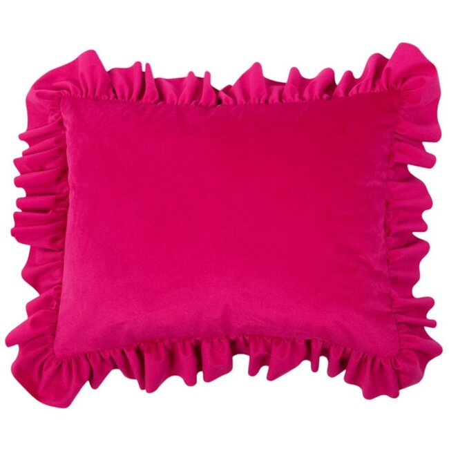 Mars & More sierkussen   rouche fuchsia 35x45cm