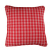 Linen & More Cushion Levy check 45x45 linen/red