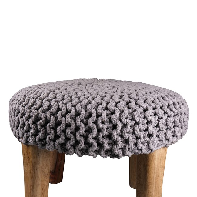 Linen & More Knitted Footstool 40x40x35 dar 40x40x35