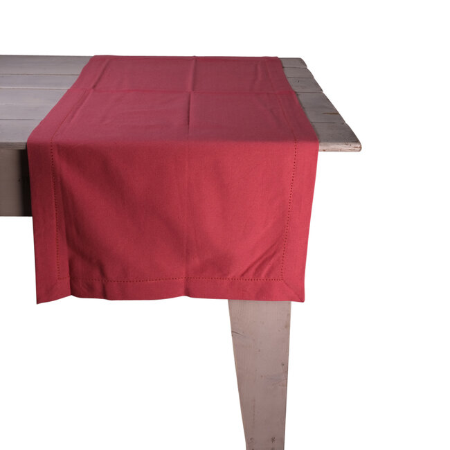 Linen & More Indi Tafelloper donker roze 50x140cm