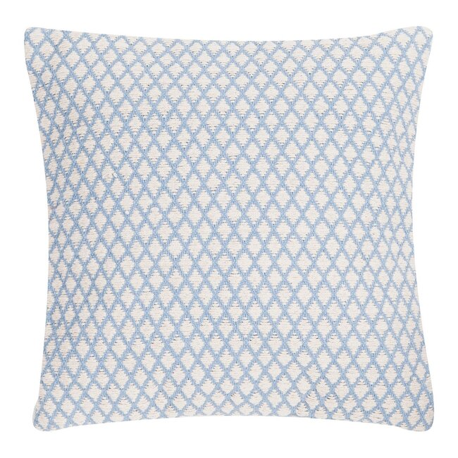 Linen & More Diamond Weave kussen blauw 45x45cm