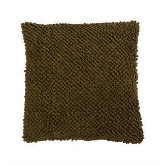 Linen & More Jumbo Dots kussen khaki 45x45cm