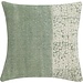 Linen & More Half Half kussen groen 45x45cm