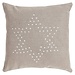 Linen & More Stud Star On Felt kussen taupe 43x43cm