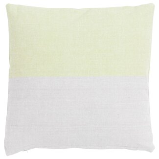 Linen & More Duo Tone kussen beige groen 45x45cm