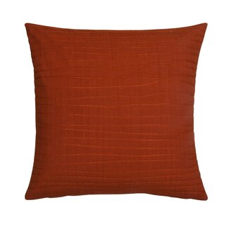 Linen & More Uneven Stitching kussen oranje 47x47cm