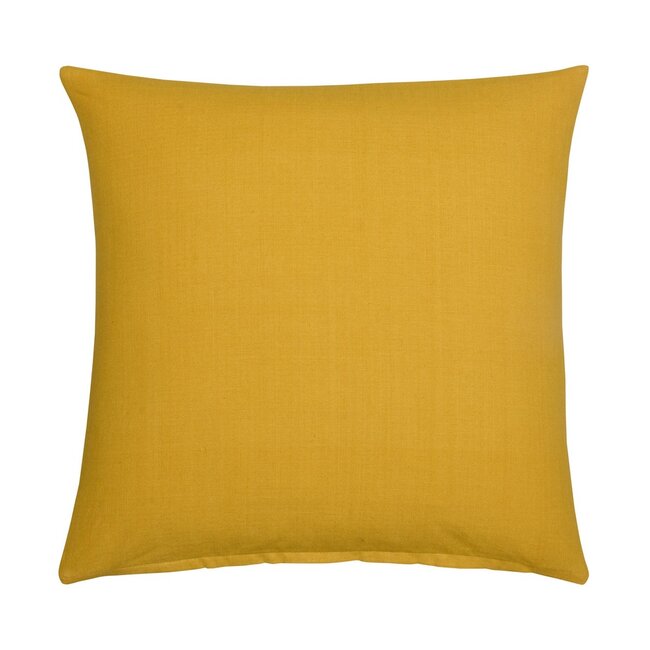 Linen & More Uneven Stitching kussen geel 45x45cm