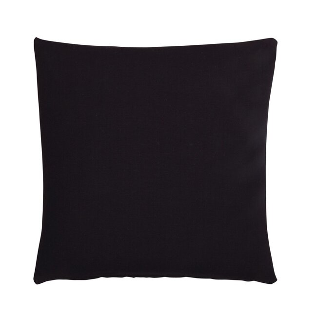 Linen & More Uneven Stitching kussen zwart 50x50cm