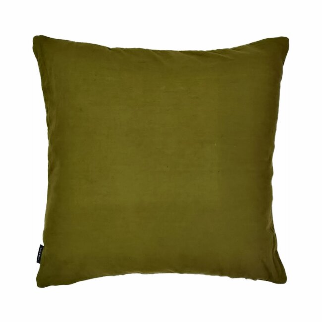 Linen & More Kantha Slub kussen groen 45x45cm