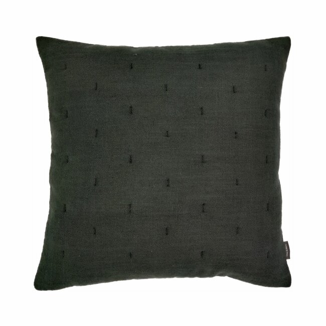 Linen & More Kantha Slub kussen groen 45x45cm