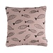 Linen & More Fishes kussen Taupe zwart 45x45cm
