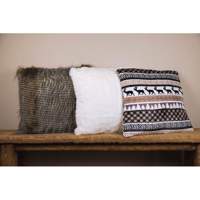 Linen & More Portland kussen gebroken wit 45x45cm