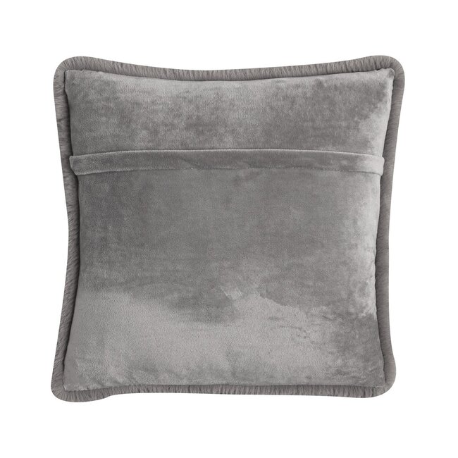 Linen & More Portland kussen licht grijs 45x45cm