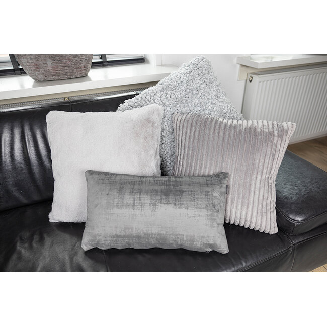 Linen & More Portland kussen licht grijs 45x45cm