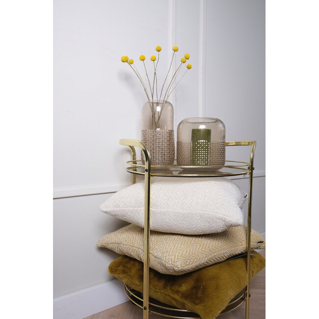 Linen & More Portland kussen geel 45x45cm