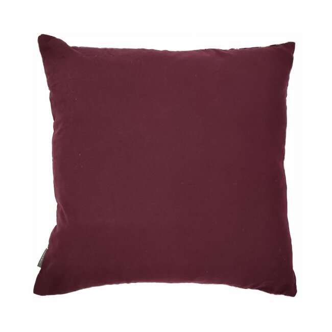 Linen & More Elephant Print kussen bordeaux 45x45cm