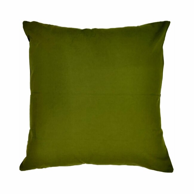 Linen & More Leopard kussen groen 45x45cm