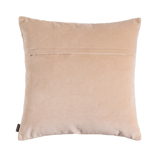Linen & More Rose Embroidery kussen beige 45x45cm