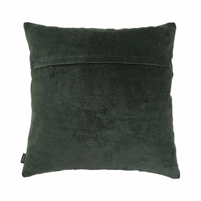 Linen & More Rose Embroidery kussen groen 45x45cm