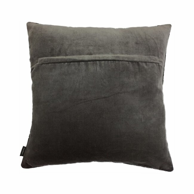 Linen & More Rose Embroidery kussen grijs 45x45cm