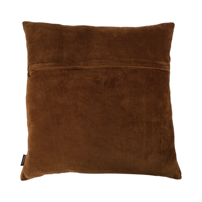 Linen & More Rose Embroidery kussen brons 45x45cm