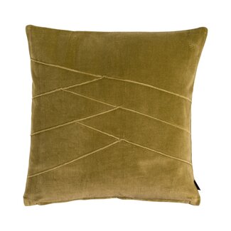 Linen & More Uneven Pintuck kussen khaki 45x45cm