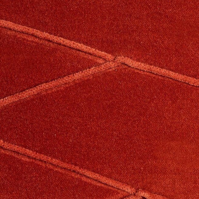 Linen & More Uneven Pintuck kussen oranje 45x45cm