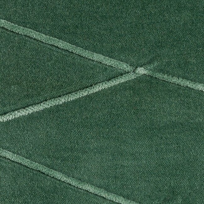 Linen & More Uneven Pintuck kussen groen 45x45cm