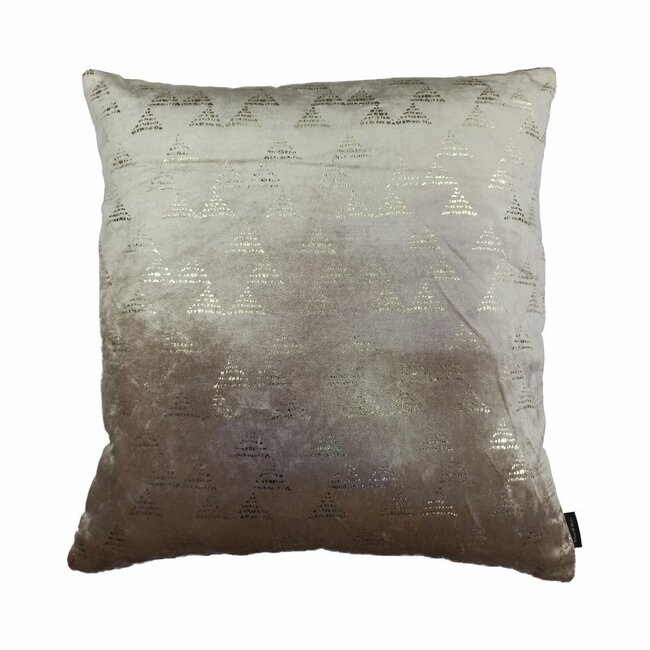 Linen & More Foil Triangle kussen beige 45x45cm