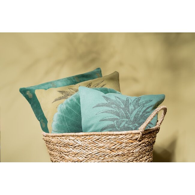 Linen & More Pineapple kussen khaki 45x45cm