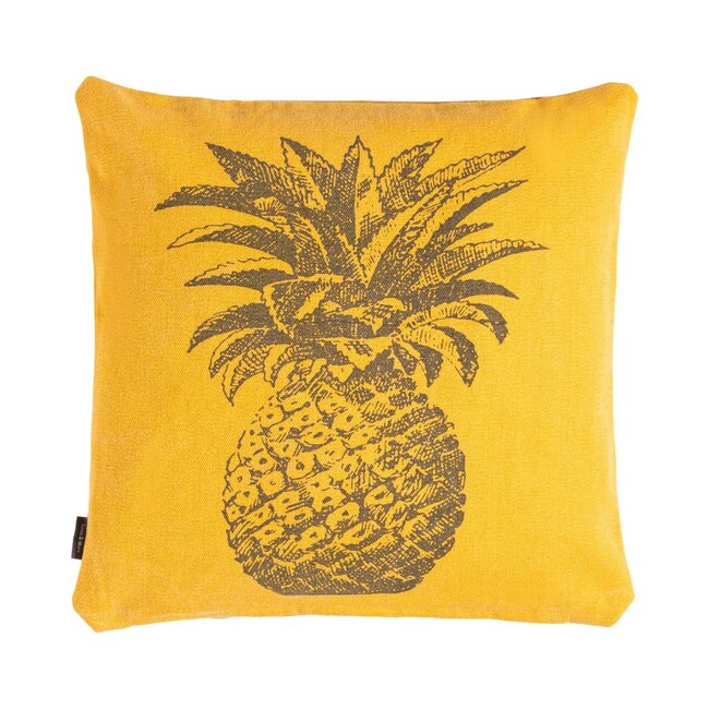Linen & More Pineapple kussen geel 45x45cm
