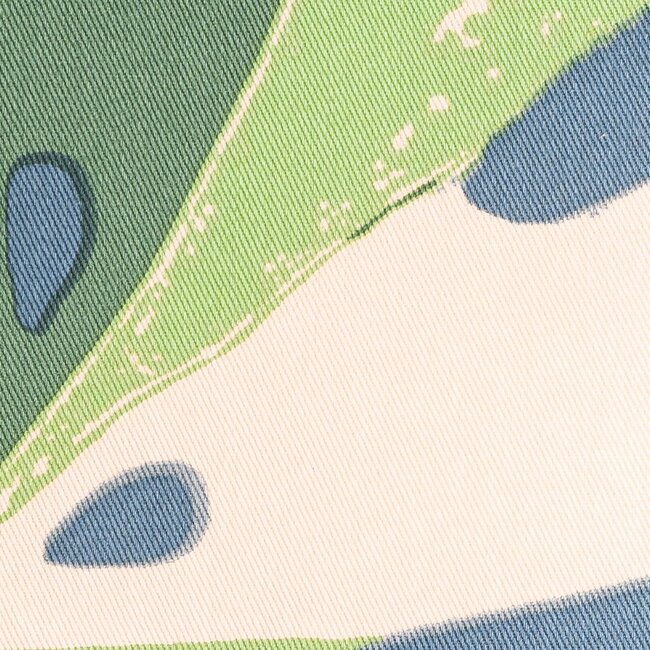 Linen & More Monstera kussen blauw 45x45cm