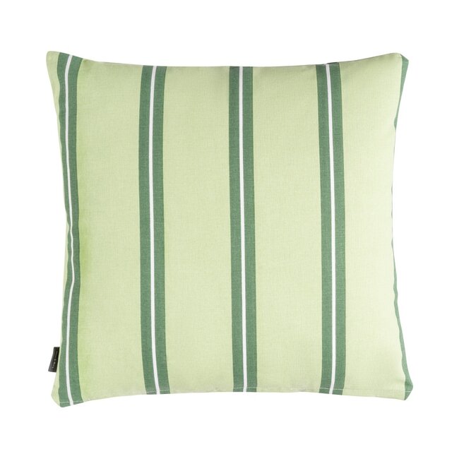 Linen & More Printed Stripes kussen groen 45x45cm