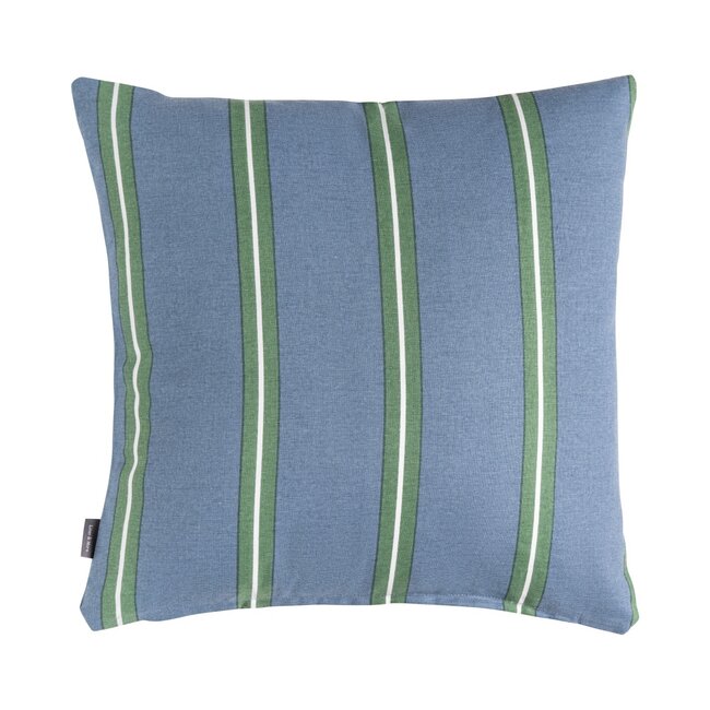 Linen & More Printed Stripes kussen blauw groen 45x45cm