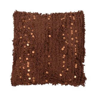 Linen & More Boston kussen bruin 45x45cm