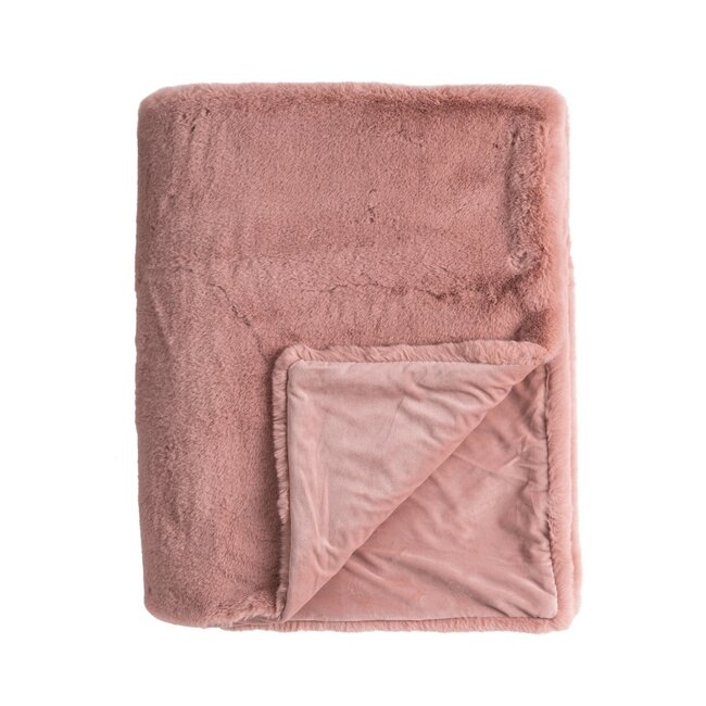 Linen & More Portland plaid roze 130x200cm