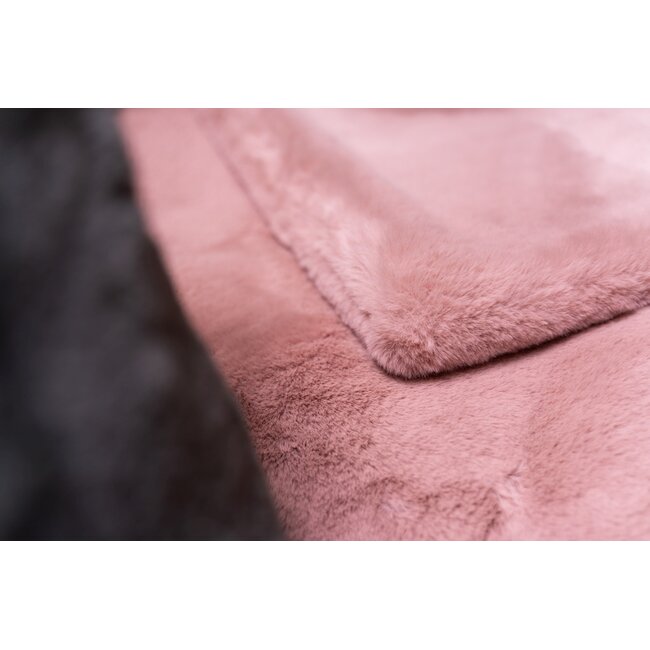 Linen & More Portland plaid roze 130x200cm