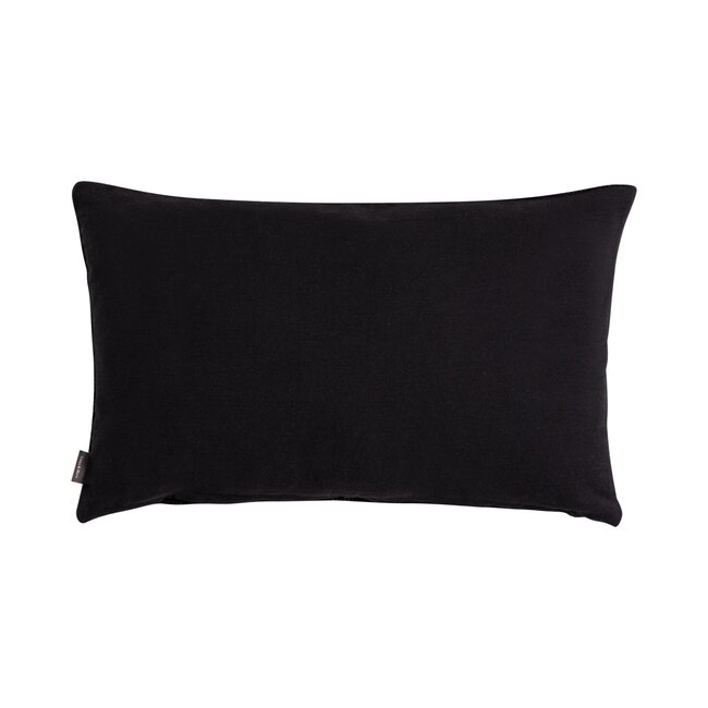 Linen & More Coco Chenille kussen zwart 30x50cm