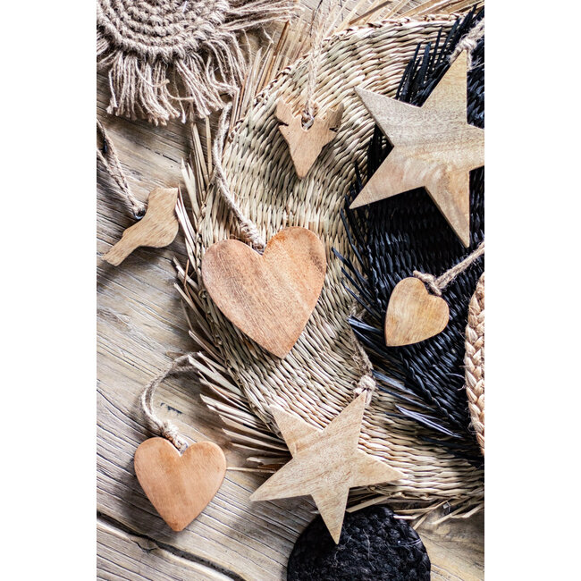 Mars & More hart hanger mango touw 8cm