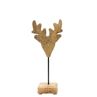 Mars & More staand hert mango hout h26 d11x7cm