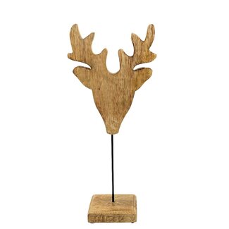 Mars & More staand hert mango hout h41 d18x10cm