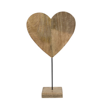 Mars & More staand hart mango hout h62 d15x35cm Mars & More staand hart mango hout h62 d15x35cm