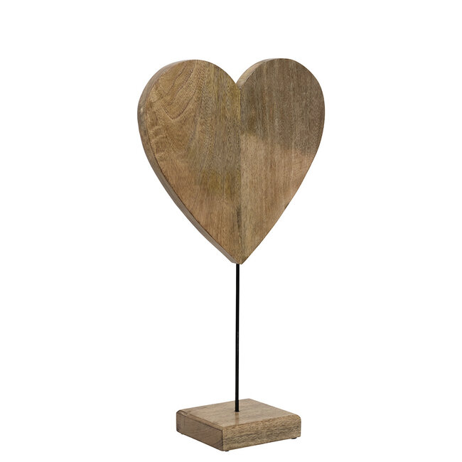 Mars & More staand hart mango hout h62 d15x35cm