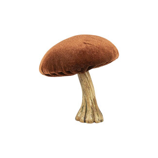 Mars & More decoratie fluweel champignon roest 10cm
