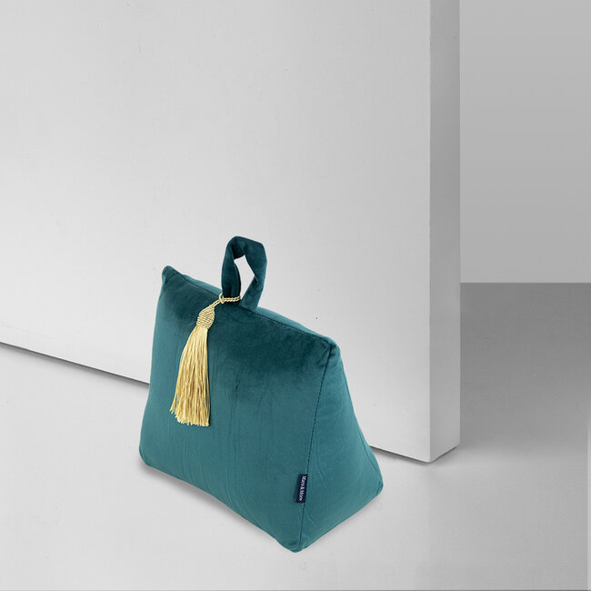 Mars & More deurstopper fluweel petrol 18cm