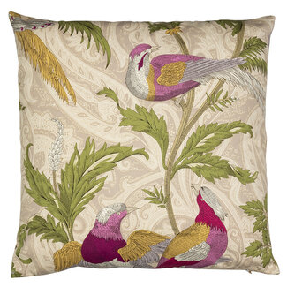 Mars & More kussen geweven paisley vogel wit 45x45cm*