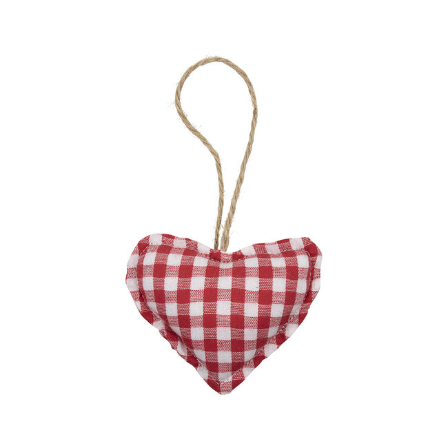 Mars & More hanger katoen hart donker rood 10cm