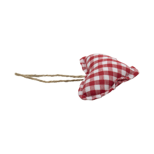 Mars & More hanger katoen hart donker rood 10cm