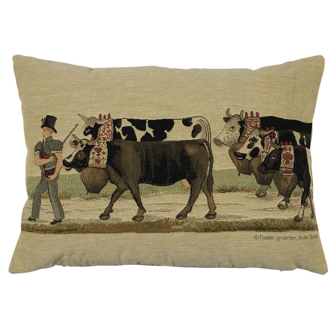 Mars & More gobelin kussen almabtrieb koebel 30x45cm